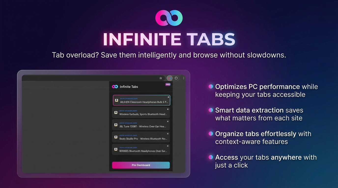 Infinite Tabs Extension Features Preview